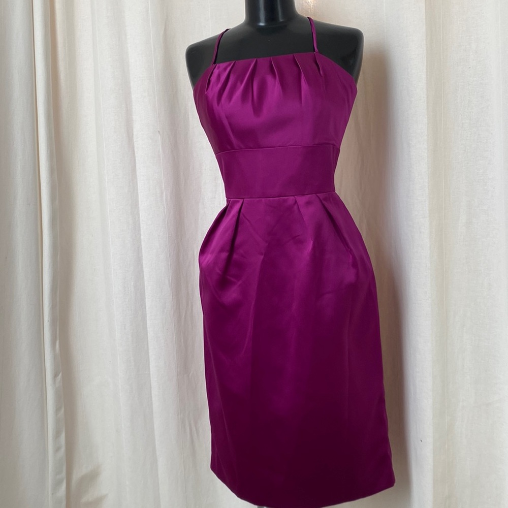 Purple removable strapped midi dress